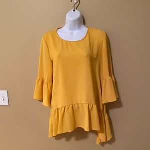 Mustard yellow blouse